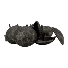 Sidco Supply 50 Pack - Iron Clavos - Decorative Nails 1 inch - Upholstery Tacks - Antique Accent - Clavos - for Wood Home Improvement, Farmhouse Shutters, Barn Door, Furniture Nails (Black and Bronze)