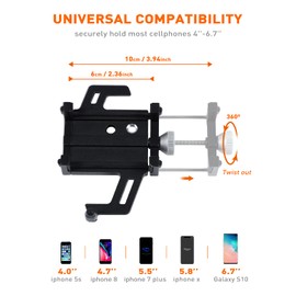 Savadicar JL & JT Metal Phone Holder, Dash Cellphone Mount for 2018-2023 Jeep Wrangler JL JLU & Gladiator JT, Interior Accessories, Black