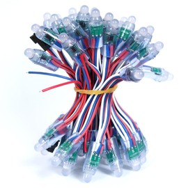 ruimeimei 50PCS DC12V 12MM WS2811 RGB Full Color Pixels Digital Addressable LED String Waterproof Outdoor Advertising