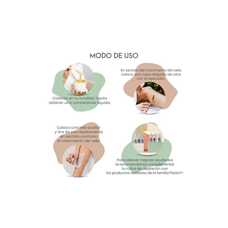 Passini Cera Depilatoria Passini Piel Sensible 150g + Telas