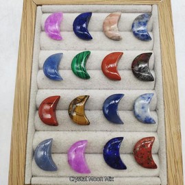 New 【Crystal DIY Charms Crystal Carving】 - Crystal Type: 556.Crystal Moon Mix $9.99/15pcs