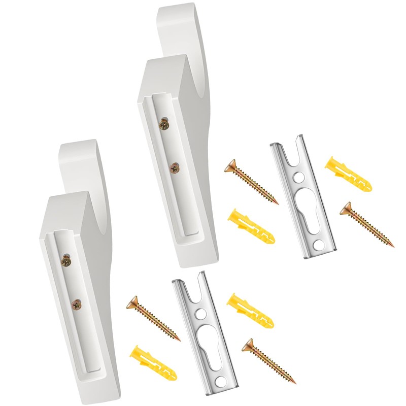 Briwooody 4 Pack Wooden Curtain Rod Brackets Curtain Rod Holder