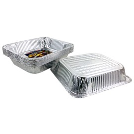 PACTOGO Aluminum Foil Pans - Half-Size Deep Disposable Steam Table Pans for Baking, Roasting, Broiling, Cooking, 12.75 x 10.25 x 2.56 - Heavy Duty Made in USA (Pack of 30)