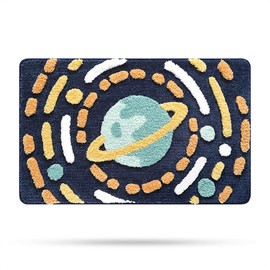 Molesun Cute Planet Bathroom Rug Mat, 20x31, Extra Soft and Absorbent Bath Rugs, Machine Wash Dry, Non-Slip Bath Mat for Tub, Shower, and Bath Room, Gravitation