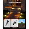 4 Pack Warm White Solar Powered Cracked Glass Globe LED