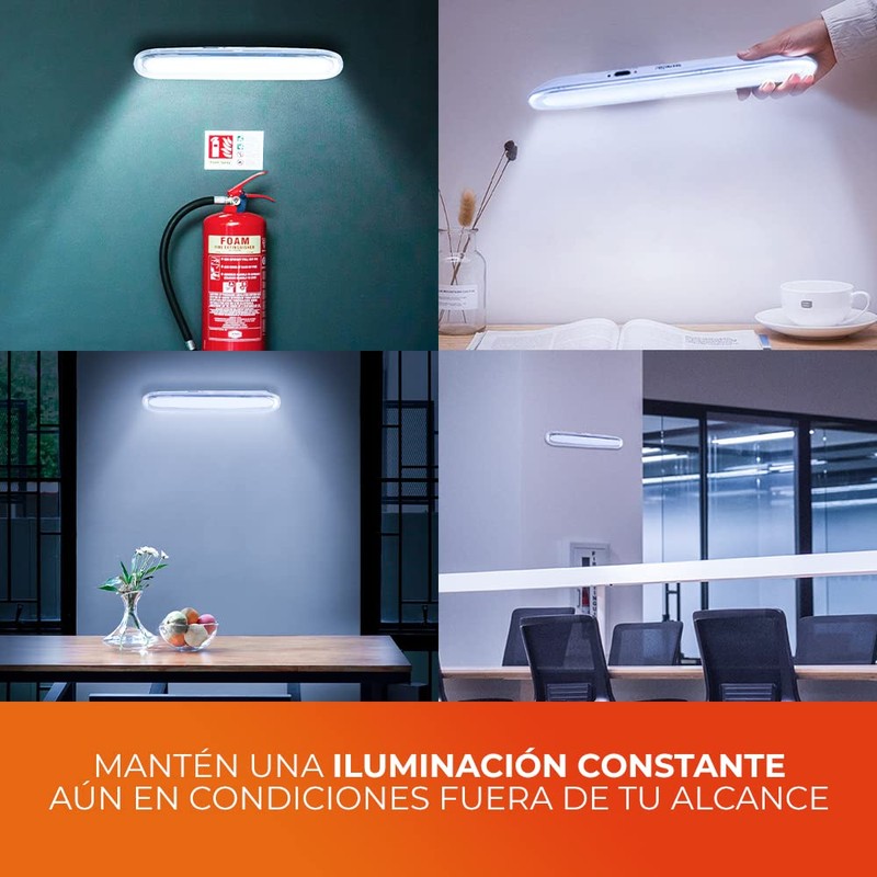 Tecnolite - Lámpara LED de Emergencia Portátil, Recargable, Luz de