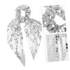 PACKOVE Sparkly Sequin Hair Scrunchies with Bowknot Ribbon Comfortable Elastic