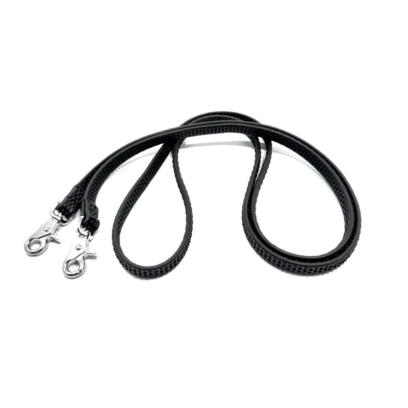 Ultimate Bitless Bridle Super Grip Reins with Bumps (Black)