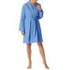 Schiesser Women's Waffle Pique Bath and Sauna Gown, Blue_178411