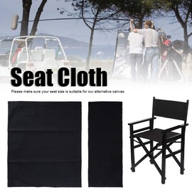 1 Set Directors Chair Canvas Replacement Covers, Movie Chair Replacement Canvas Seat and Back Cover for Home Director Chair (Black)