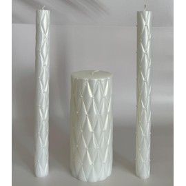 Magik Life Unity Candle Set for Wedding - Wedding Unity Set for Reception and Ceremony - Candle Sets - 6 Inch Pillar and 2 * 10 Inch Tapers