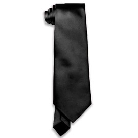 Moda Di Raza Black Tie, Ties for Men, Silk Finish Ties for Men, Mens Ties, Black Ties for Men
