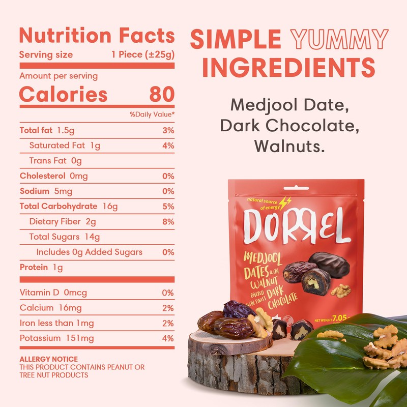 DORREL - Trio Bundle Pack: Belgian Dark Chocolate Covered Dates