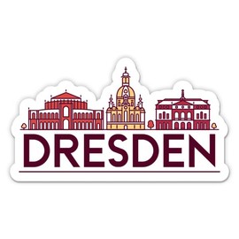 Squiddy Dresden Germany - Vinyl Sticker Decal for Phone, Laptop, Water Bottle (3" Wide)