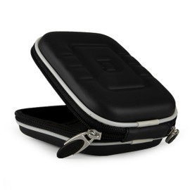 VanGoddy Semi Hard EVA Carrying Case for Canon PowerShot ELPH 350 HS, 170 is, 160, IXUS 165 Digital Cameras and Screen Protector (Black)