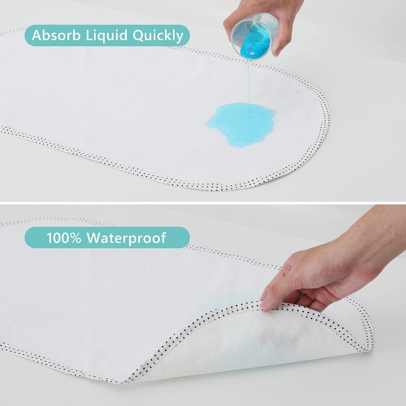 TILLYOU Waterproof Changing Pad Liners 6 Pack, 100% Cotton Reusable