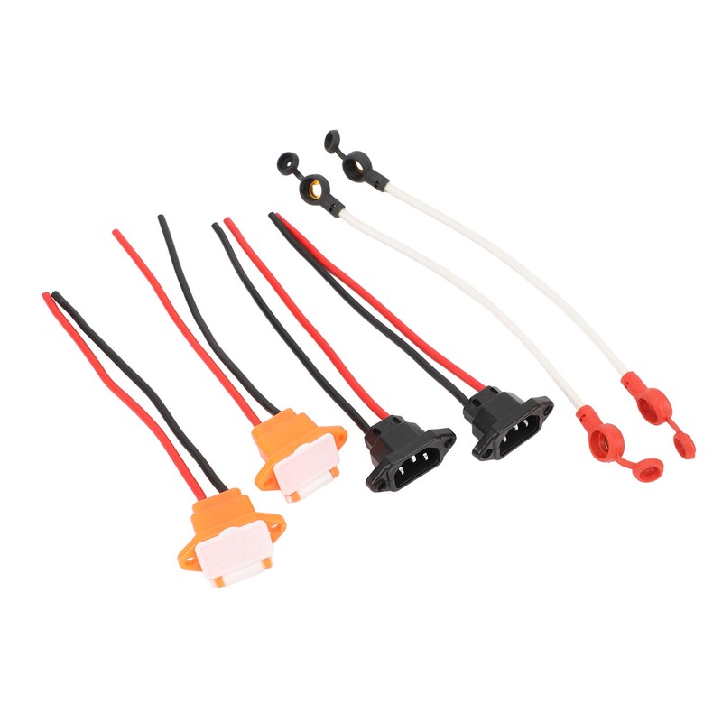 Electric Bike Charging Port Socket with Waterproof Cover Cable Connector