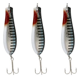 Doctor Spoons Orginal Fishing Lures Series - Made in USA - Saltwater & Freshwater - Eagle Claw Hook - Walleye, Bass, Northern, Pike, Salmon, Trout, Striper & More - Casting, Jigging, Trolling 3 Pack