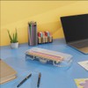 Double Layered Pencil Box Hard Plastic Crayon Pencil Case Storage