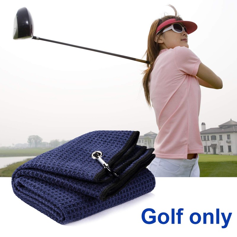 Yizerel 2 Pack 16" x 24" Tri-fold Golf Towel Set,