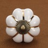 AKORD 8X Ceramic Vintage Pumpkin Cabinet Drawer Knob Door Handle,