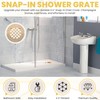 4 ¼” Champagne Bronze Snap-in Shower Drain Cover - New