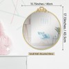BITALYE 15.75" Small Bow Decorative Round Mirror,Gold Metal Frame Circle