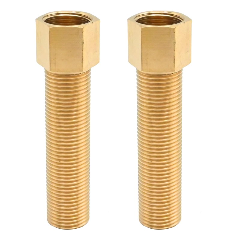 VIKKSAER Brass Extension Pipe Fitting, 1/2" Male X 1/2'' Female