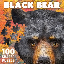 Black Bear 100 pc - Premium Quality, Educational, and Fun Activity for Kids and Families - Great Gift Idea for Holidays, Birthdays, and Everyday Playtime Collectible Game or Puzzle