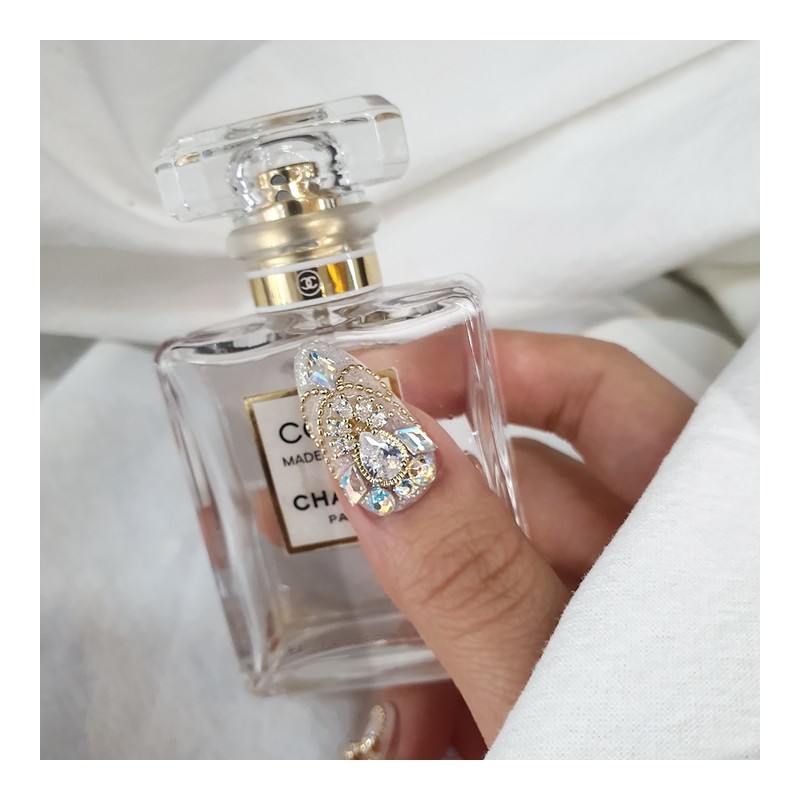 Silk Shimmer Handmade Nail Tips - Oval / 실크 쉬머