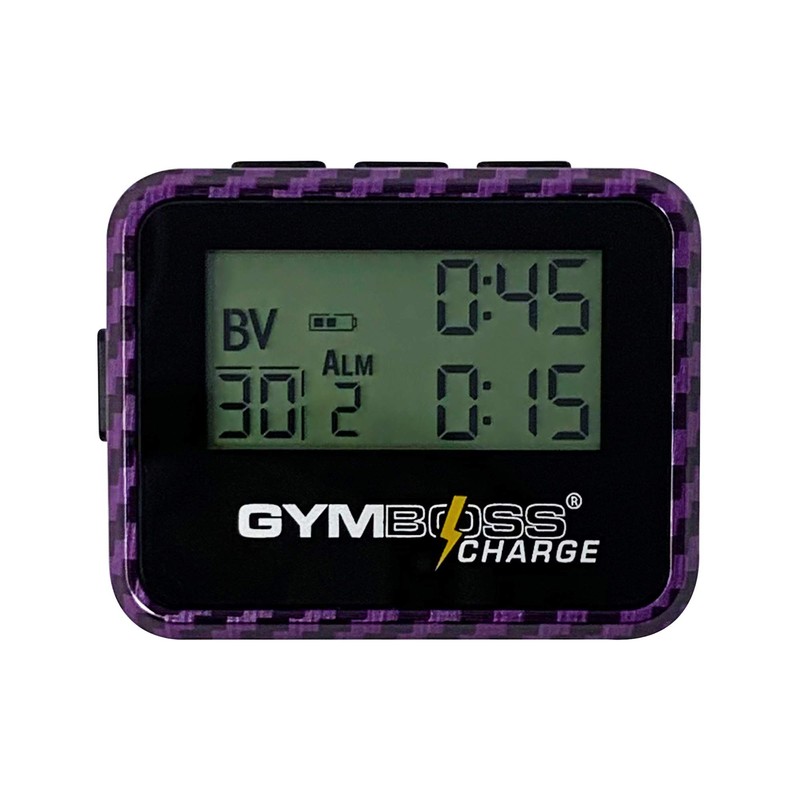 Gymboss Charge Interval Timer and Stopwatch - (Carbon Purple Hardcoat)
