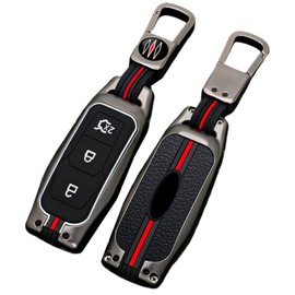 OTMIK Zinc Alloy Car Flip Key Case Cover Keychain for Ford Fiesta Mondeo 3 4 5 MK3 MK4 MK5 Focus 3 4 Ranger S C Max Explorer (Matt, 3 Buttons B), matt