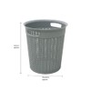 JVL Knit Design Loop Plastic Round Bin 12L, Grey 30