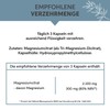 Magnesiumcitrat Kapseln 500 Stück | Hochdosiert 300mg Tagesdosis elementares Magnesium