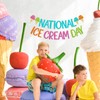 National Ice Cream Day Banner, Ice Cream Bar Decor, Summer