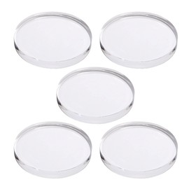 HAMILO Round Acrylic Display Stand, For Exhibitions, Photography, Product Display, Set of 5 (10 x 1 cm)