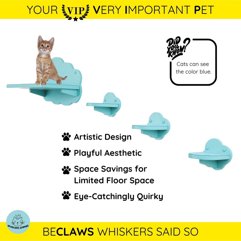 Whiskers Empire - Cloud Cat Wall Shelves - 1 Large