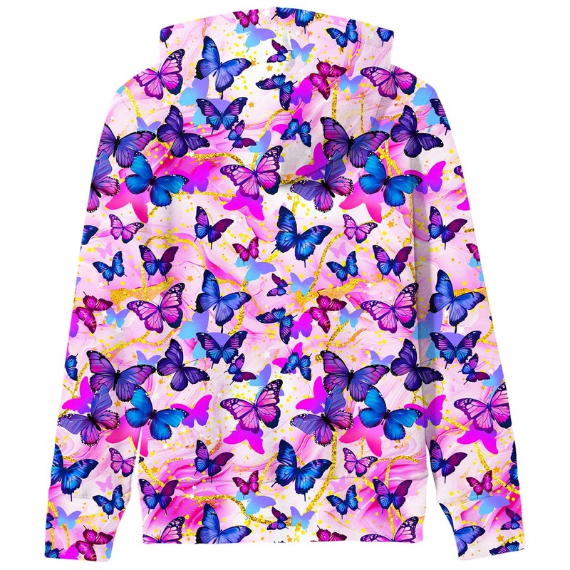 Little Girl Pink Butterflies Sweatshirt for Size 6-8 Years Old