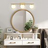YHTlaeh New Bathroom Vanity Light 3 Lights Fixtures Brushed Brass