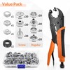 Heavy Duty Snap Fastener Tool, Snap Tool with 3 Dies,