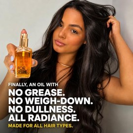 FOR SHINE - Aceite de argán brillante marroquí | Control del encrespamiento e hidratación | Alto brillo, sensación ligera, suaviza e hidrata | 3.4 onz