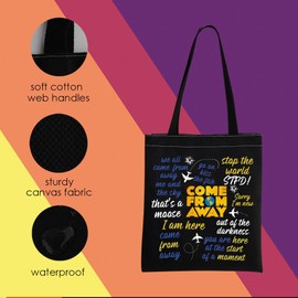 Come From Away Tote Bag - Musical Inspired Gift Merch (Black CA)