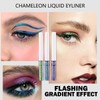 HERBENJOY Chameleon Eyeliner,Metallic Liquid Eyeliner Blue Changing Long-lasting Holographic Glitter