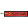 Llavero de bandera de China, 100% bordado