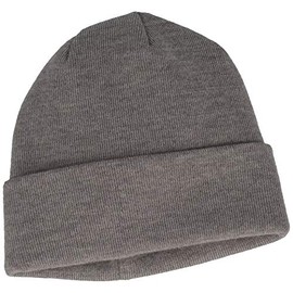 Breiter XXL Knitted Hat for Larger Heads, Winter Hat, Wool Beanie, Light grey - smooth