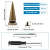 50sets Spikes and Studs Kit,10x25mm Bronze Cone Clothing Spike Stud