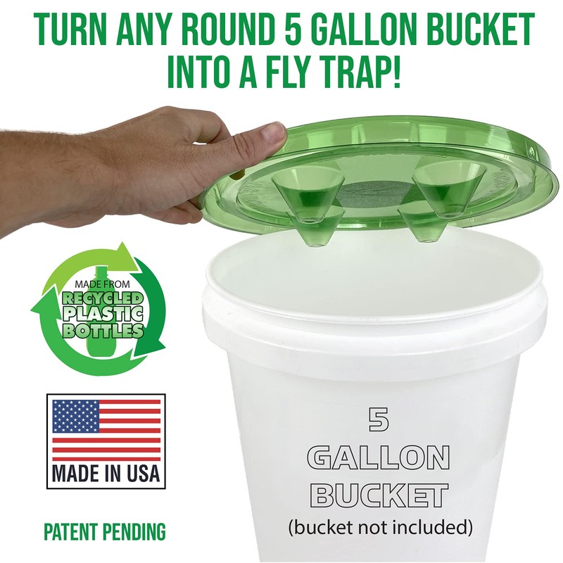 Billy-Bob Fly-Lid 5 Gallon Bucket Fly Lid (3 Pack) Turn