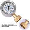 MEASUREMAN 2-1/2" Glycerin Filled Stainless Steel Water Pressure Test Gauge,