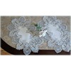 Galleria di Giovanni Doilies Silver Gray Lace Set of Two