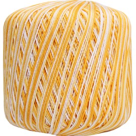 Threadart 100% Pure Cotton Multicolor Crochet Thread - Variegated Sunburst - Size 10 - Color 51